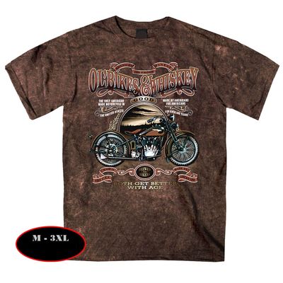 Ol' Bikes & Whiskey Sand Brown T-Shirt