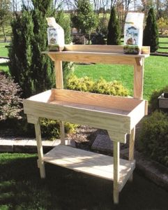 Old English Wood Potting Bench