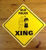 Old Folks Crossing Sign