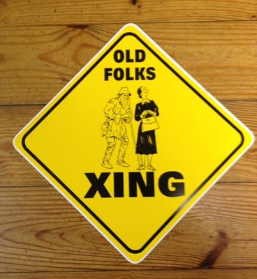 Old Folks Crossing Sign