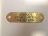 Pet ID Brass  Engraved Collar Plate
