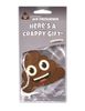 Poop Emoji Air Freshener "Here's a Crappy Gift"  - Cinnamon Scent, 2 Pack