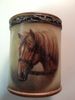 Resin Horse Toothbrush Holder.