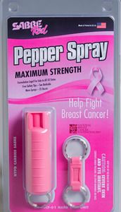 Sabre Red NBCF PINK Quick Release Key Ring Pepper Spray 