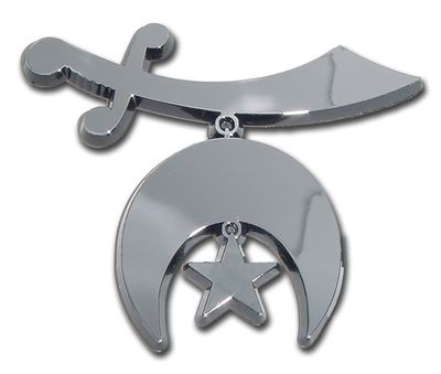 Shriner Chrome Auto Emblem