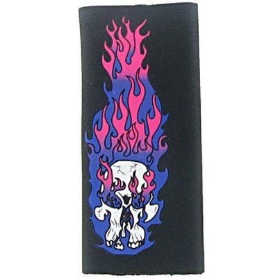 Skull and Pink Flames 4 Inch Hair Glove
