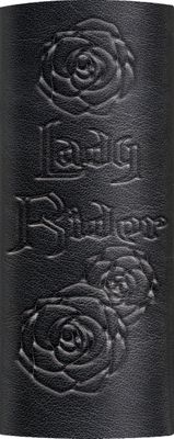 Solid Black Leather Embossed Lady Rider  4 Inch Hair Glove