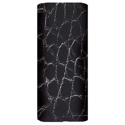 Solid Black Leather w/ Crocodile Print 4 Inch Hair Glove 