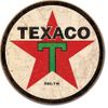 Texaco Tin Sign - Round