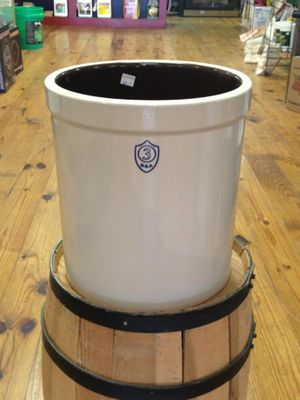 Three Gallon Stoneware Crock