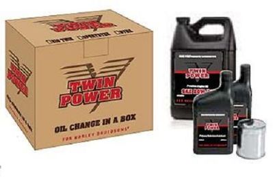 Twin Power Complete Oil Change Kit in a Box For 99-12 Harley Davidson Twin Cam Models