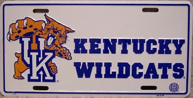Univeristy of Kentucky Metal License Plate