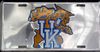 University of Kentucky Wildcats Collegiate Chrome Embossed Metal