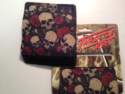 Vibration Reduction Throttle Art Handgrip Covers Skull Bouquet