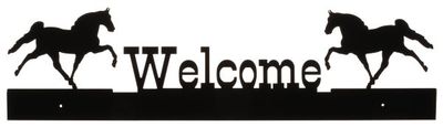 Walking Horse Welcome Metal Sign