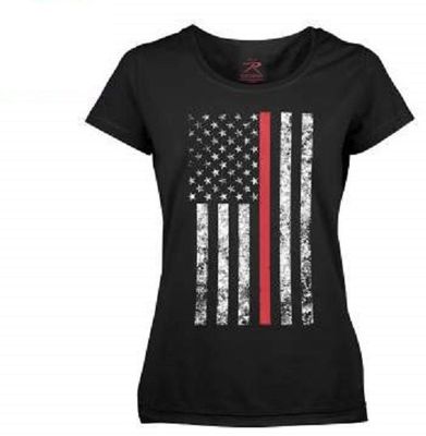 Womens Thin Red Line Longer T-Shirt