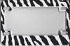 Zebra Print Metal Motorcycle Plate Frame