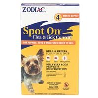 Zodiac Spot On Flea Drops For Puppy Toy & Mini 15lb 4Pack
