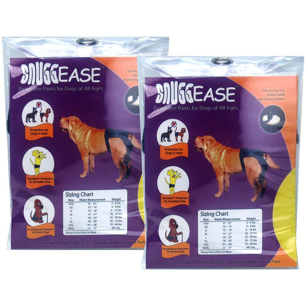 2 Pack SnuggEase Protective Pants for Dogs Xsmall On Sale EntirelyPets Rx