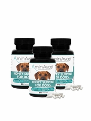 3-PACK AminAvast Kidney Support for Dogs (180 Capsules)