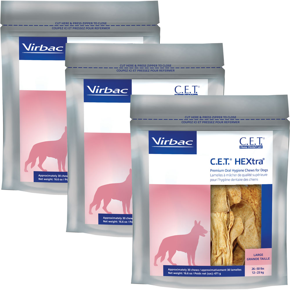 3PACK CET HEXtra Premium Chews Large (90 chews) On Sale