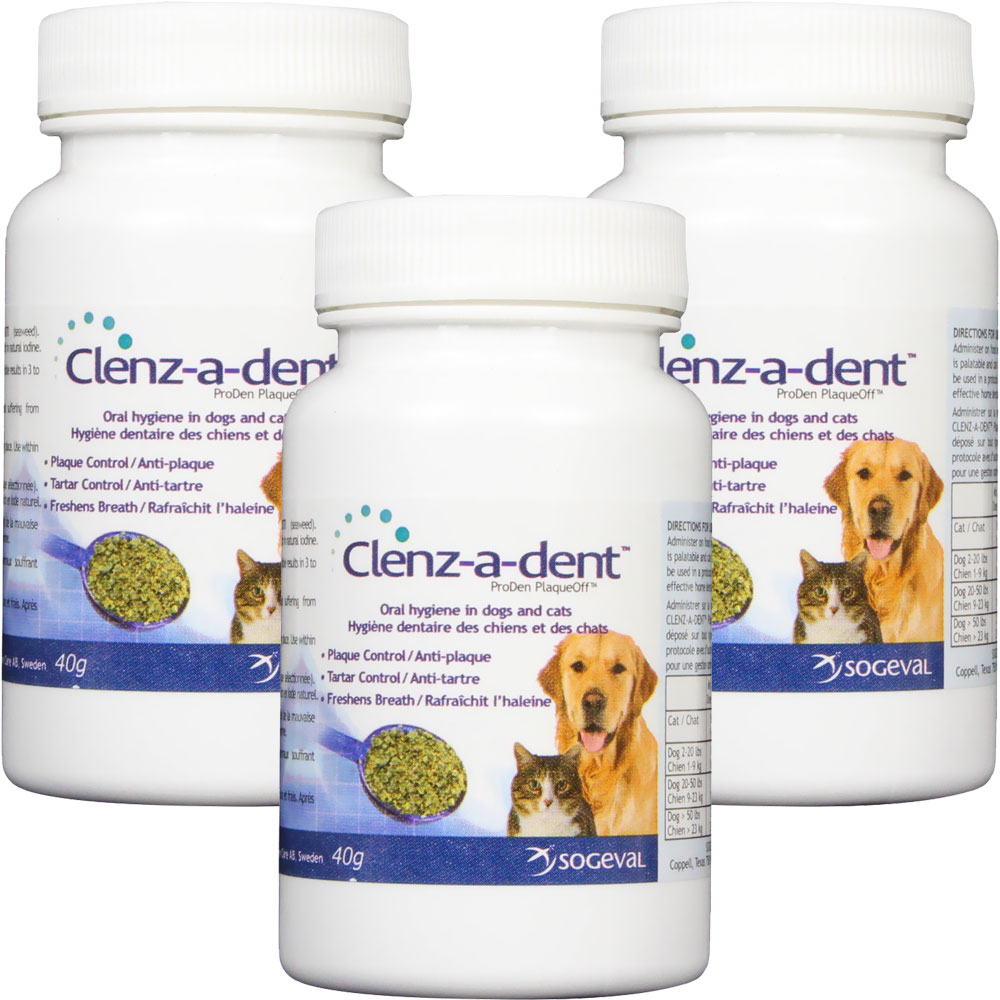 CLENZ-A-DENT ProDen PlaqueOff Oral Health Flakes 3 PACK 120 gm | On ...