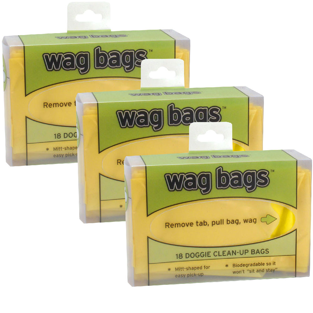 3 PACK Wag Bags Doggie Cleanup Bags 54 Count On Sale EntirelyPets Rx