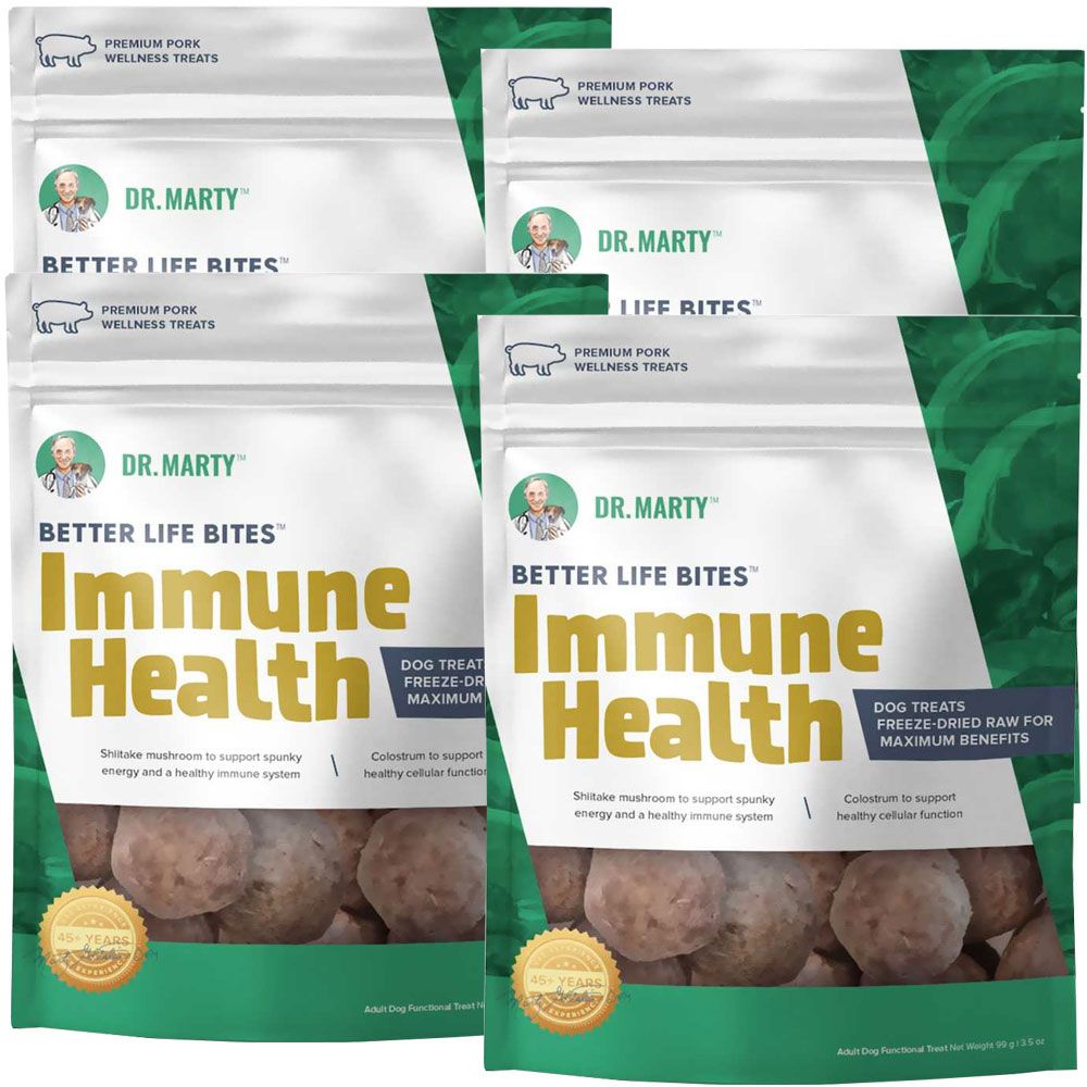 4 Pack Dr. Marty Better Life Bites Immune Health Dog Treats (3.5 oz