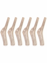 6-PACK Spizzles Deer Antler Dog Chew - Solid (Medium) 5"
