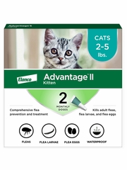 Advantage II Kitten 2-5 lbs.|Vet-Recommended Flea Treatment & Prevention|2-Month Supply