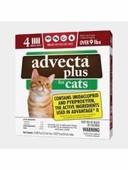 Advecta Plus Topical Solution for Large Cats Over 9 lb 4 month supply 4 solutions red