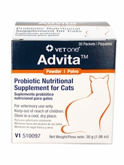 Advita Probiotic Nutritional Supplement for Cats, 1 gm x 2 pack of 30 packets
