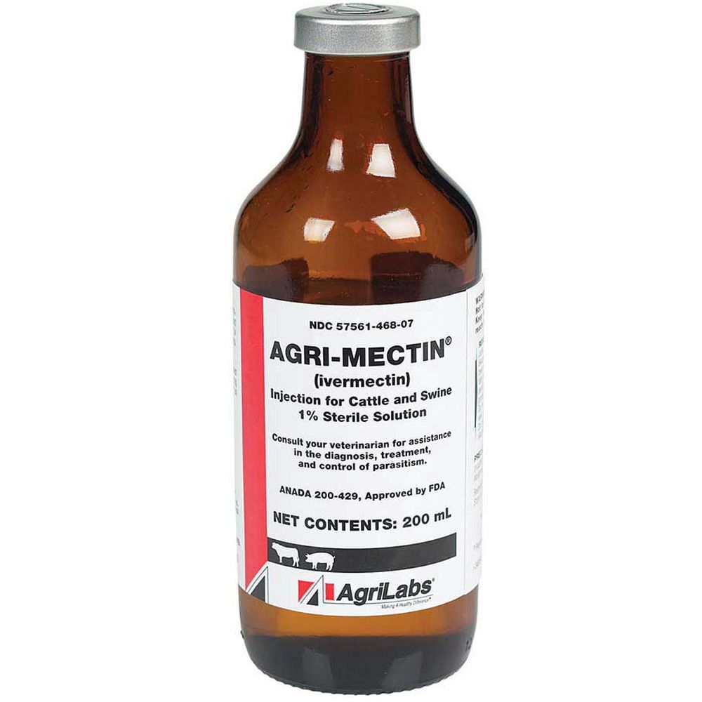 AgriMectin (Ivermectin) 1 Sterile Solution Injection for Cattle and
