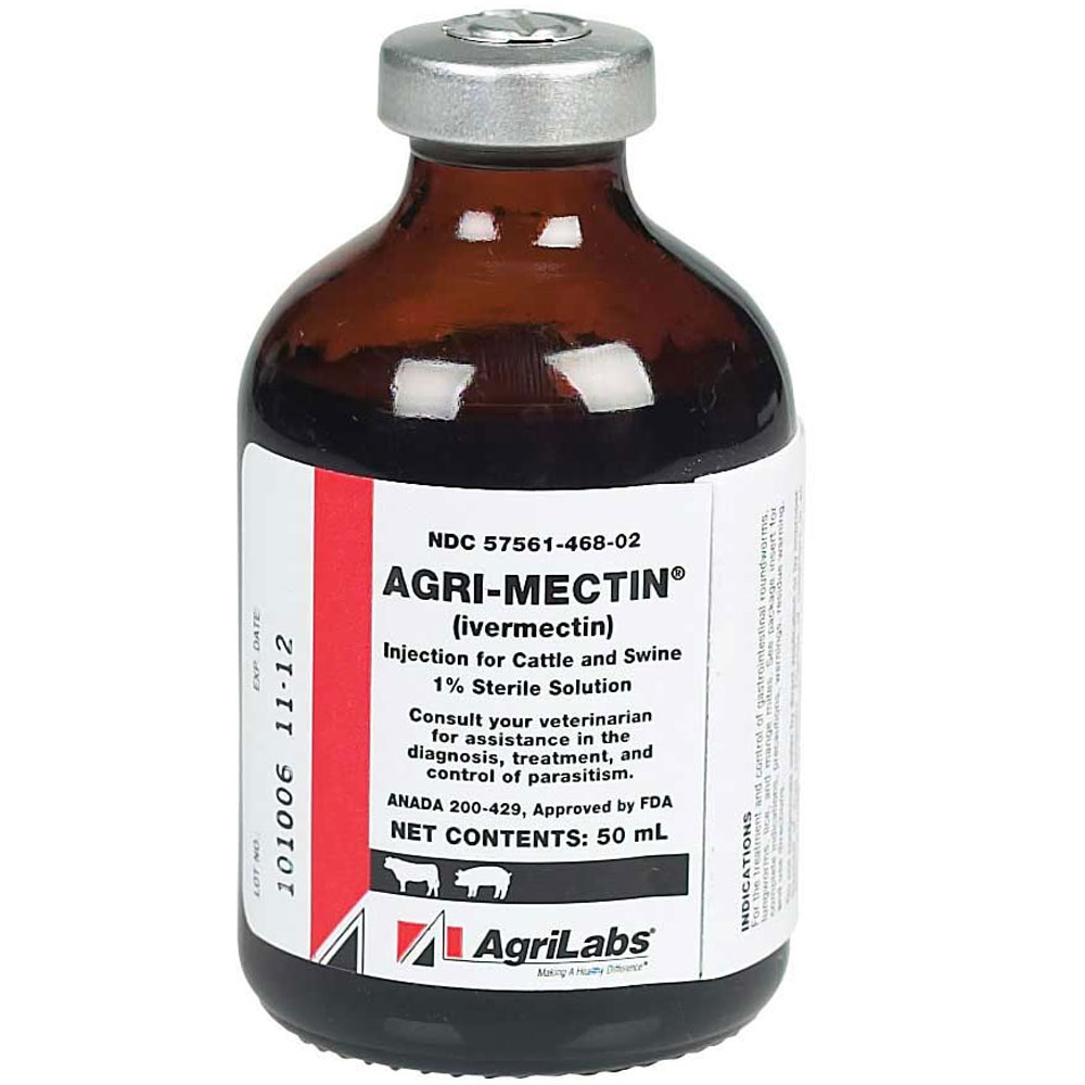 Agri-Mectin for Cattle & Swine - Ivermectin 1% Sterile Solution ...