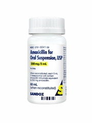Amoxicillin for Oral Suspension 250mg/5mL 80mL Bottle
