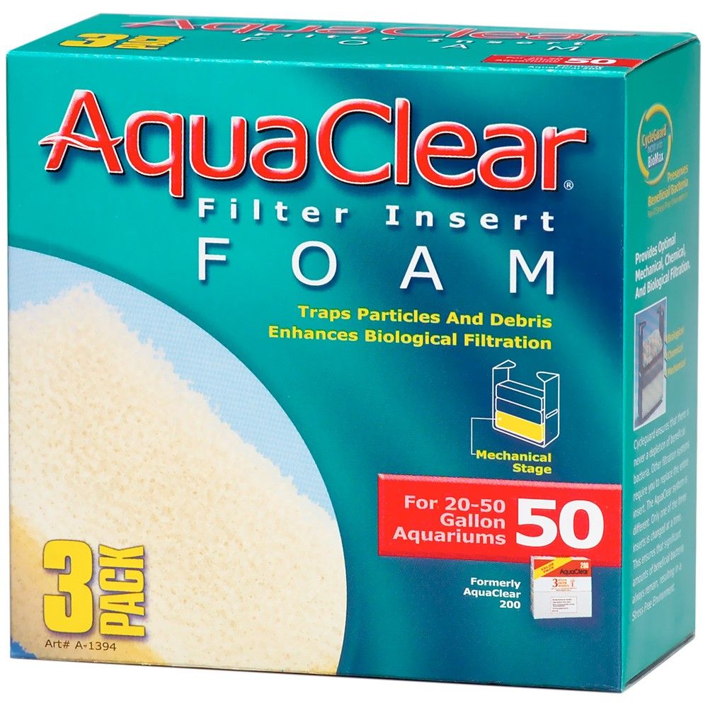 AquaClear 50 Filter Insert Foam (3 pk) On Sale EntirelyPets Rx