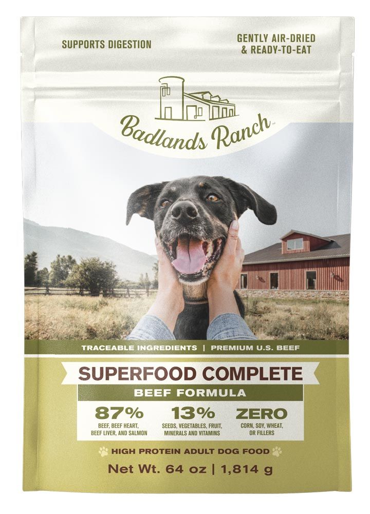 Badlands Ranch Superfood Complete Premium Air Dried Beef Dog Food (64