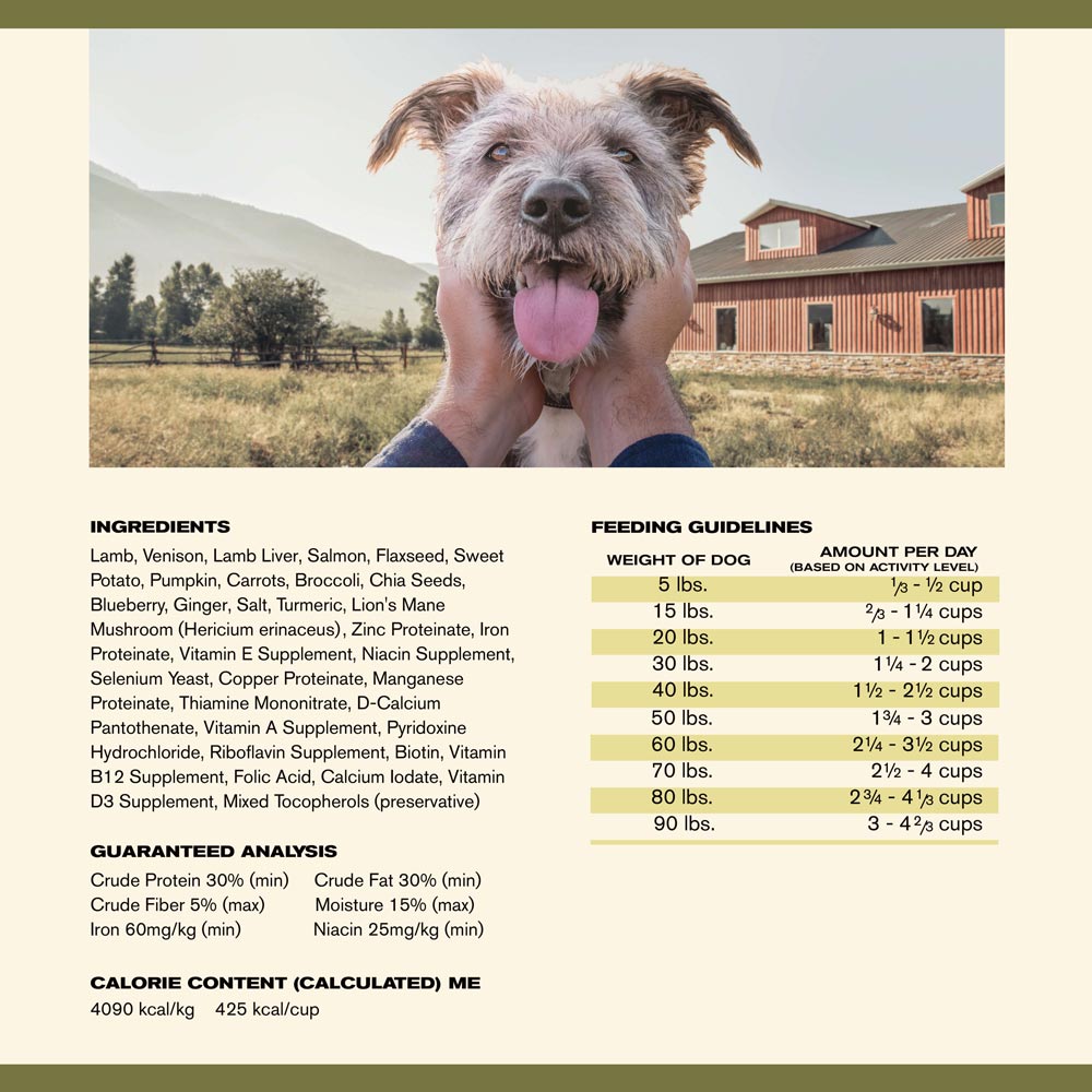 Badlands Ranch Superfood Complete Premium Air Dried Lamb & Venison Dog