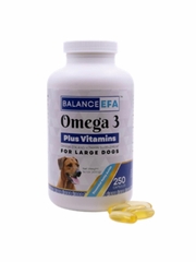 BalanceEFA Omega 3 Plus Vitamins for Large Dogs, 250 Soft Gel Capsules