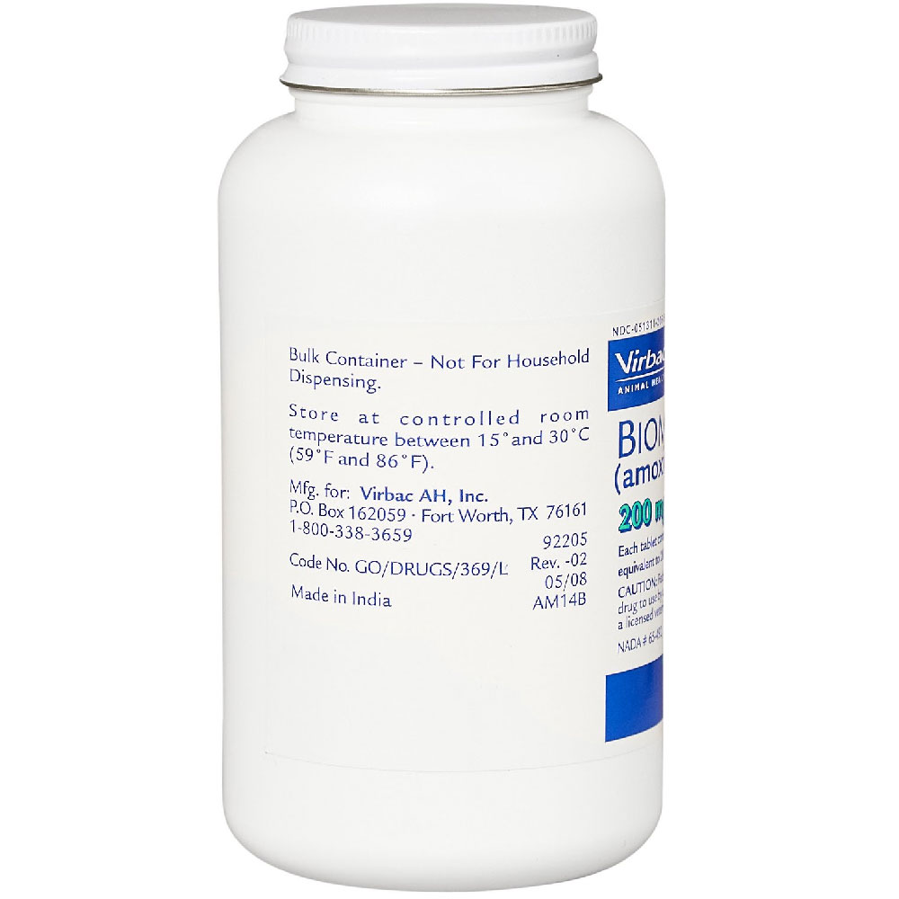 Biomox Tablets for Dogs, 200mg, 500 tablets On Sale EntirelyPets Rx