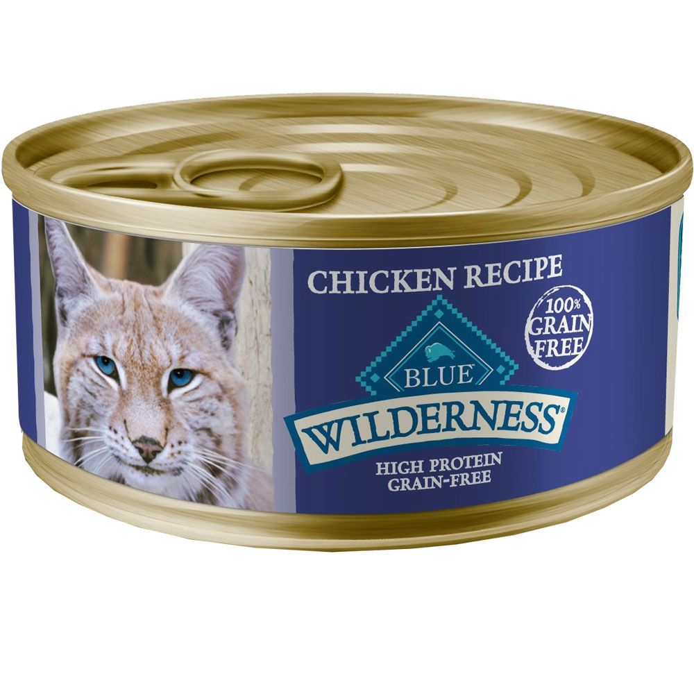 Blue Buffalo Wilderness Chicken Canned Cat Food (24x5.5 oz) On Sale