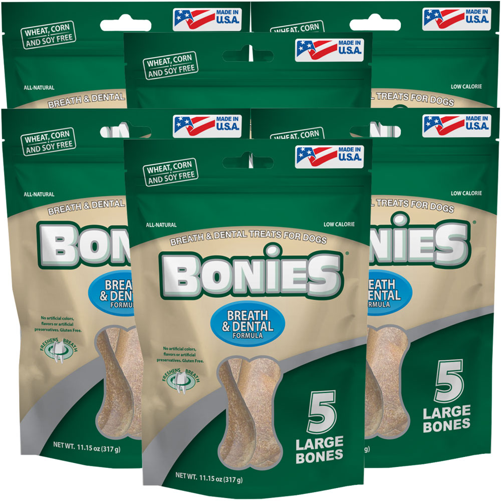 BONIES" Natural Dental Health MultiPack LARGE 6PACK (30 Bones) On
