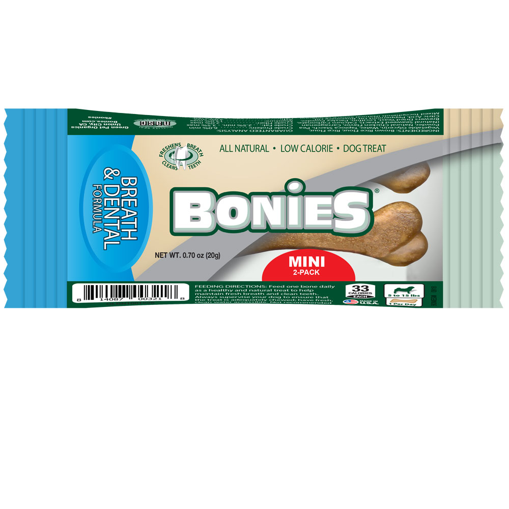 BONIES" Natural Dental Health MINIS 2 BONE PACK (0.7 oz) On Sale