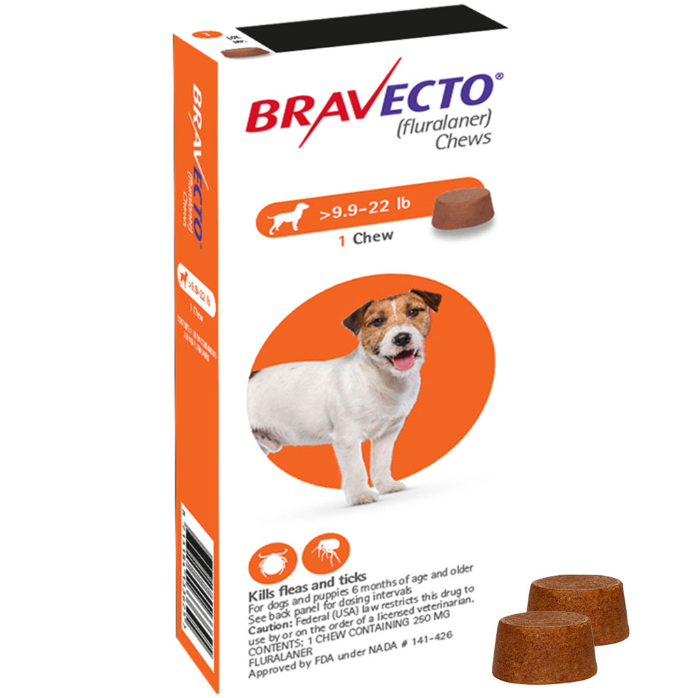 Bravecto for Dogs 9.922 lbs (2 Chews) On Sale EntirelyPets Rx