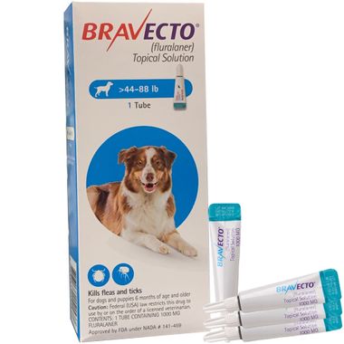 Bravecto Topical Solution for Dogs 44-88 lbs (4 Tubes) | Free Shipping ...