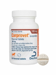 Carprovet for Dogs - Flavored Tablets 100 mg (60 Count) - [Pain & Inflammation Relief]