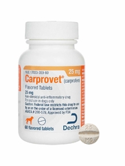 Carprovet for Dogs - Flavored Tablets 25 mg (60 Count) - [Pain & Inflammation Relief]