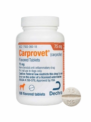 Carprovet for Dogs - Flavored Tablets 75 mg (180 Count) - [Pain & Inflammation Relief]