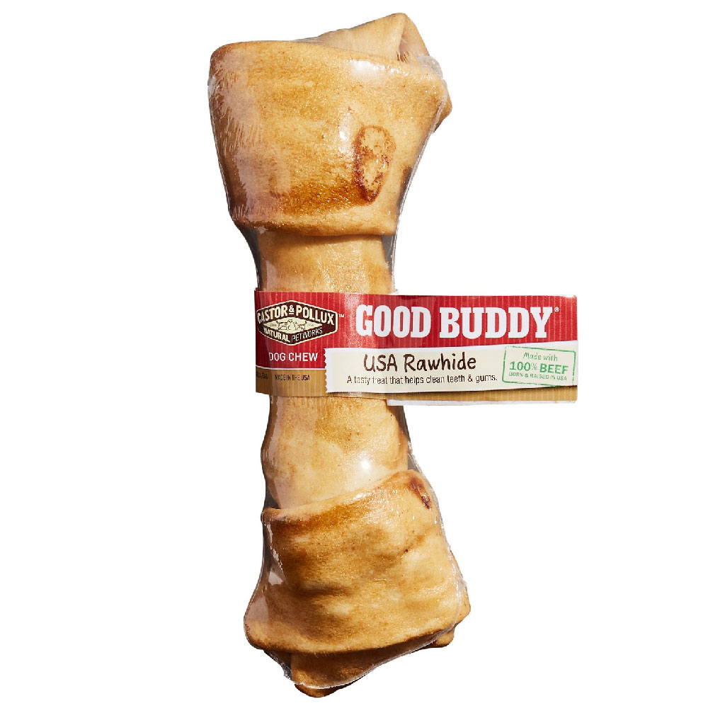 Castor & Pollux Good Buddy USA Rawhide Dog Bone Treat Medium On Sale