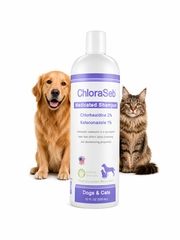 ChloraSeb Antiseptic Shampoo Antifungal+Antibacterial (2% Chlorhexidine + 1% Ketoconazole) (12 fl oz)